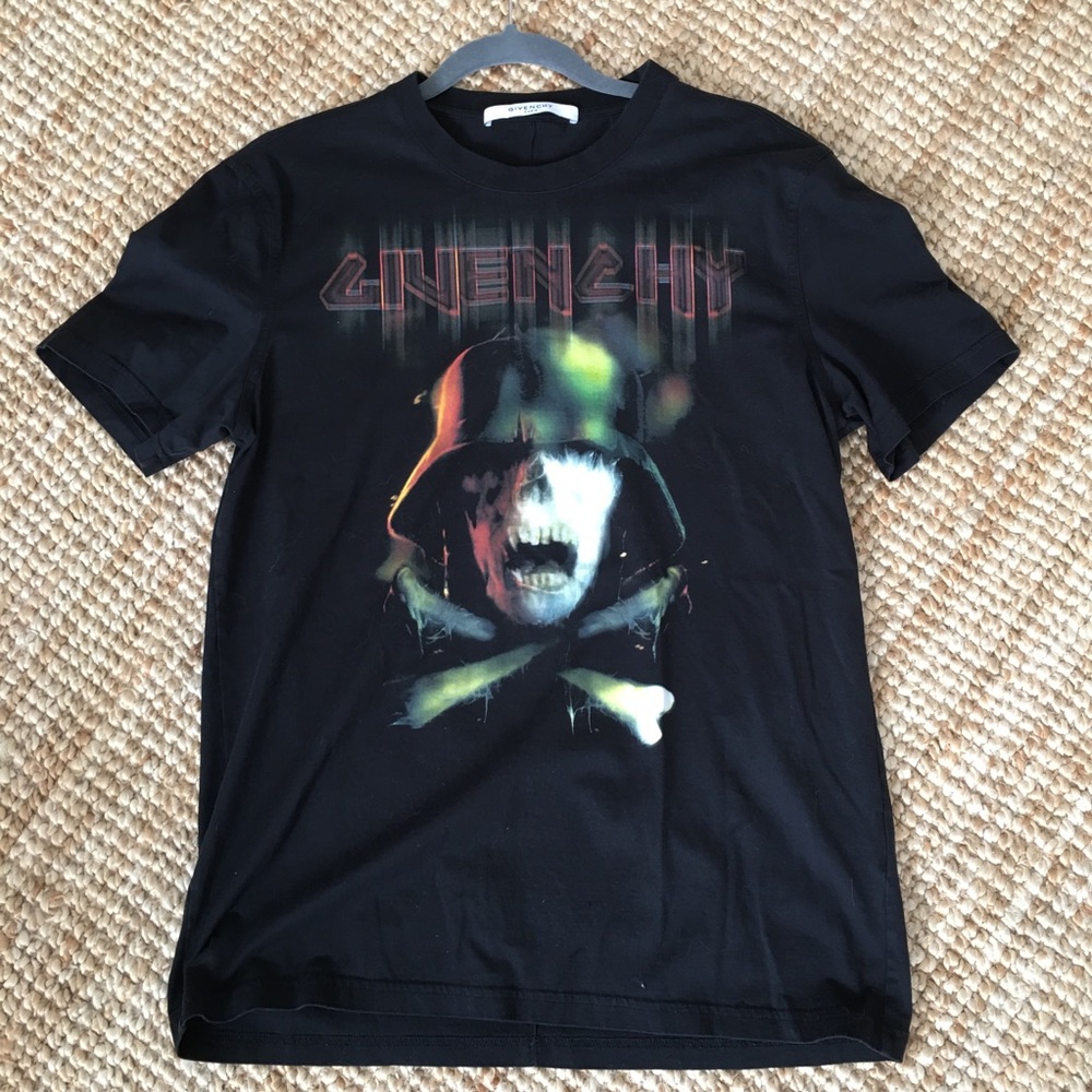 Authentic Givenchy-Army Skull Logo-Print T-Shirt